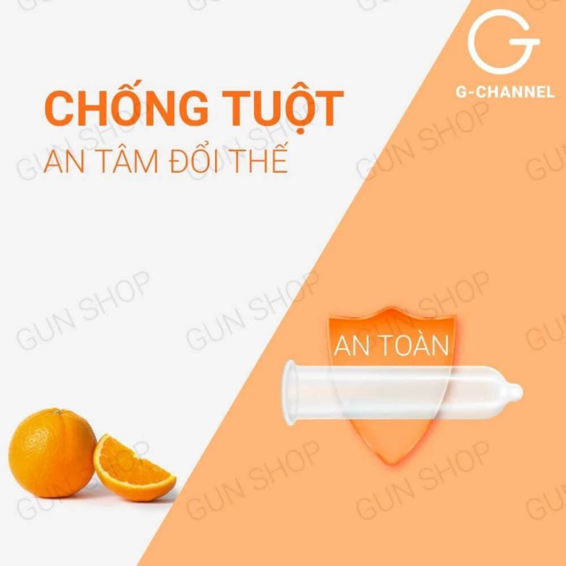Bao cao su Nakanishi siêu mỏng 0.03mm hương cam 4 cái giá tốt