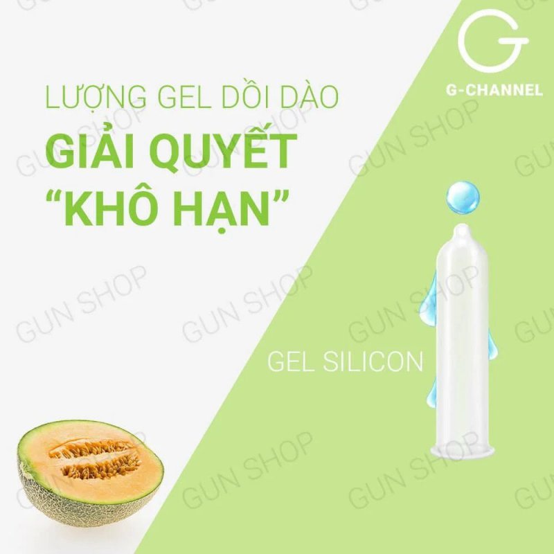Bao cao su Nakanishi siêu mỏng 0.03mm hương dưa lưới, hộp 4 cái giá tốt