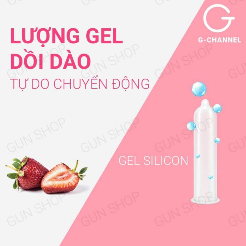 Bao cao su Nakanishi siêu mỏng 0.03mm hương dâu hộp 4 cái giá tốt
