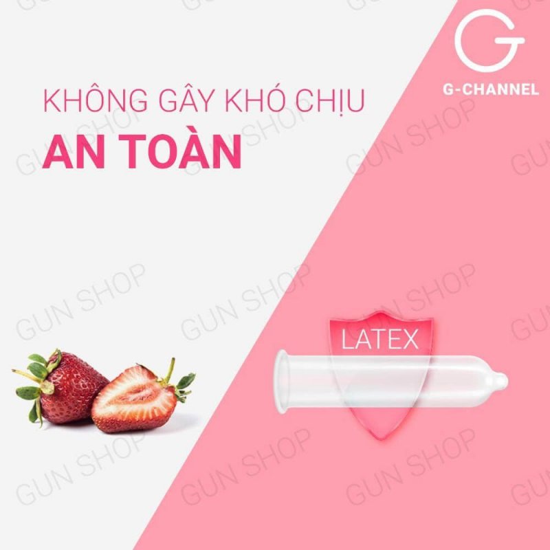 Bao cao su Nakanishi siêu mỏng 0.03mm hương dâu hộp 4 cái giá tốt