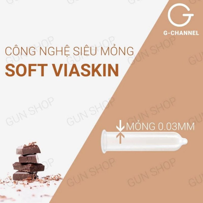 Bao cao su Nakanishi siêu mỏng 0.03mm hương socola hộp 4