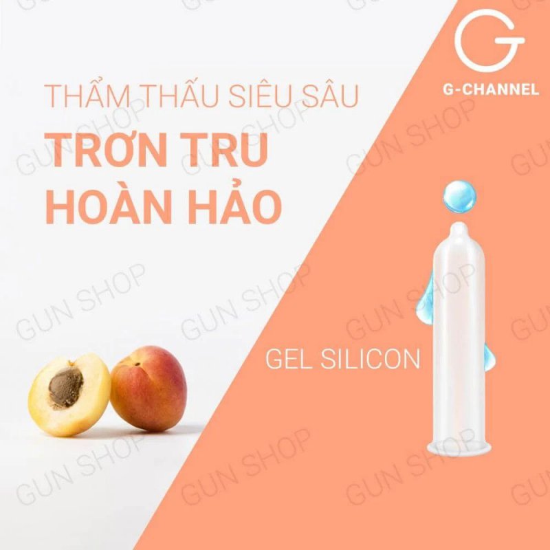 Bao cao su Nakanishi 0.03 siêu mỏng hương đào hộp 4 cái
