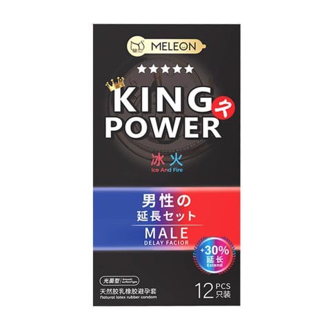 Bao cao su Meleon King Power Ice And Fire - Kéo dài thời gian thêm 30% lửa băng - Hộp