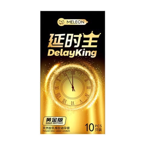 Bao cao su Meleon Delayking Gold Edition - Kéo dài thời gian - Hộp 10 cái