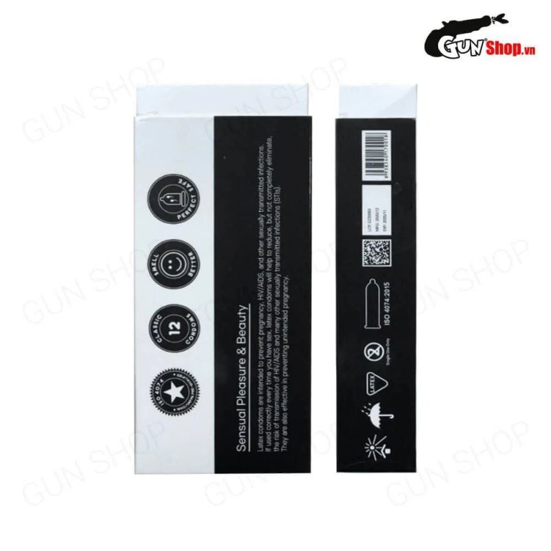 Bao cao su SO Classic mỏng gel bôi trơn siêu an toàn 12 cái