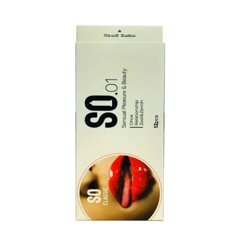 Bao cao su SO Classic mỏng gel bôi trơn siêu an toàn 12 cái