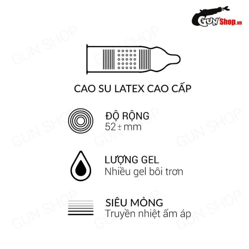 Bao cao su SO 3 in 1 siêu mỏng gân điểm nổi hộp 12 cái giá tốt