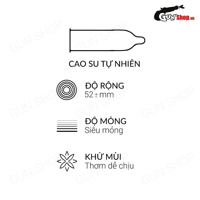 Bao cao su Mingliu siêu mỏng hiện đại hộp 10 cái thoải mái an toàn