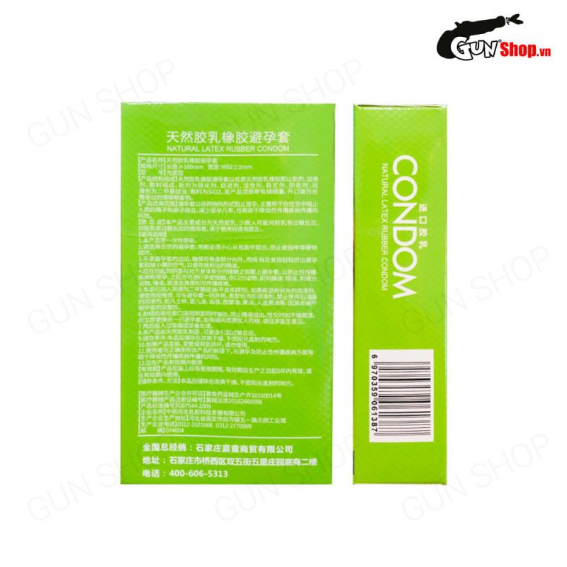 Muaisi Xanh Lá siêu mỏng hương dâu hộp 10 - An toàn uy tín