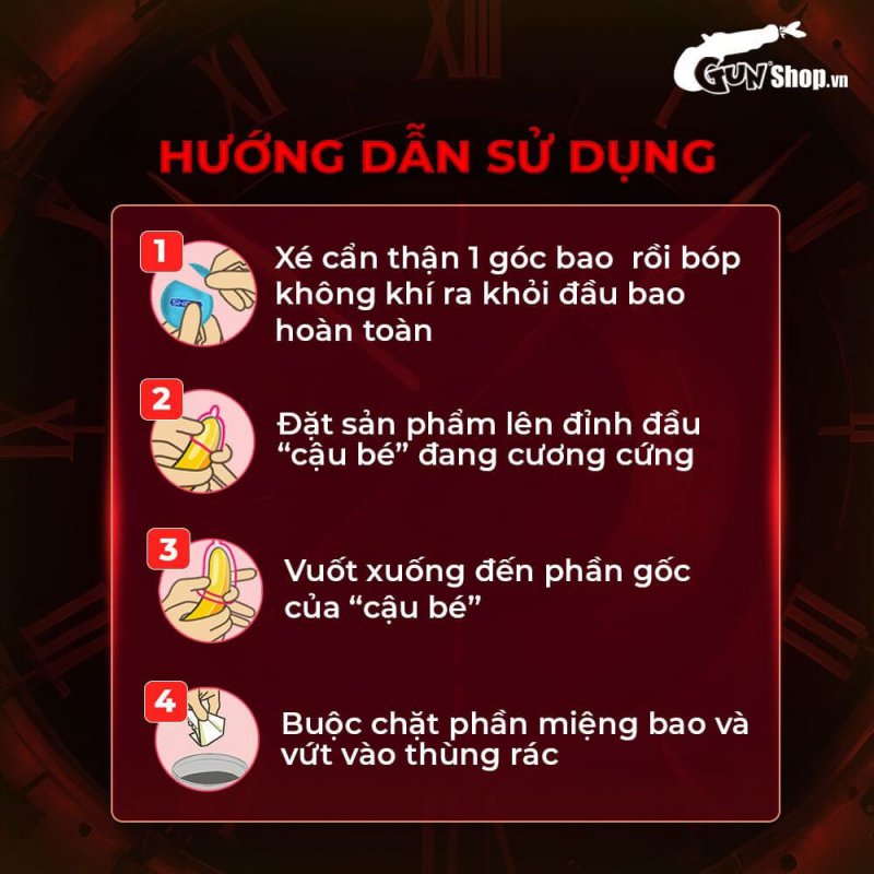 Muaisi Bao Cao Su Latex Nhập Khẩu Đỏ Kéo Dài 12 Cái Hộp