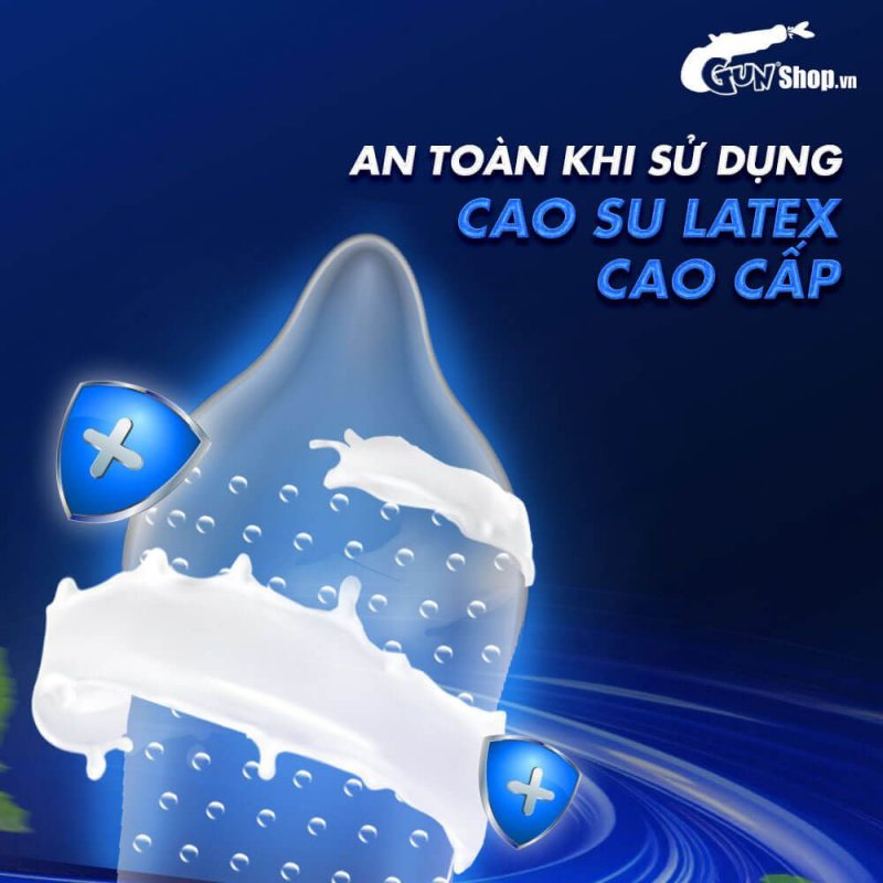 Bao cao su Muaisi xanh hạt sẵn an toàn hộp 12 cái chất lượng
