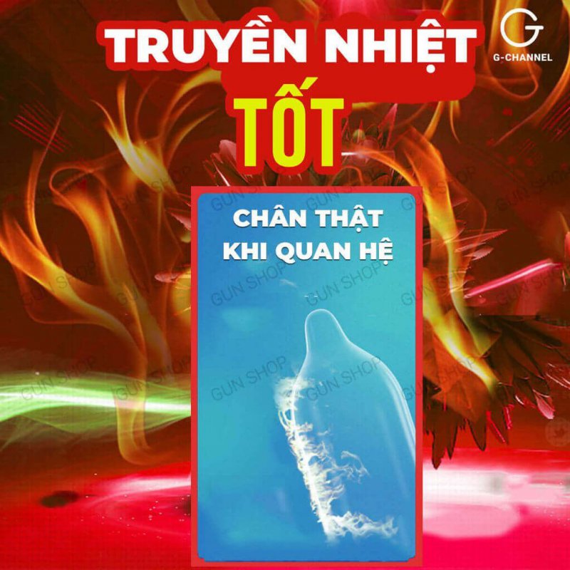 Bao cao su Muaisi Hot ấm nóng siêu sâu - Hộp 10 cái chất lượng