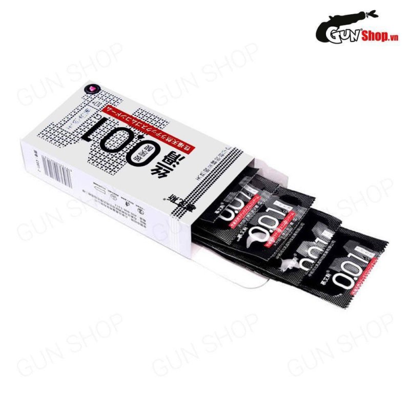 Muaisi 0.01 Trắng siêu mỏng, mượt mà, hộp 10 cái tiện lợi