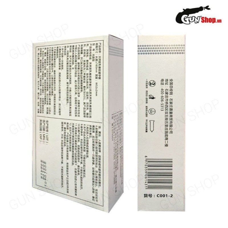 Muaisi 0.01 Trắng siêu mỏng, mượt mà, hộp 10 cái tiện lợi