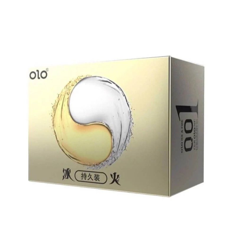 Bao cao su OLO 0.01 Lửa Băng siêu mỏng kéo dài cảm xúc nóng lạnh hộp 10