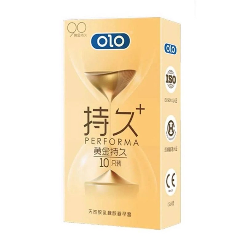 Bao cao su OLO 0.01 Đồng Hồ Vàng hộp 10 cái kéo dài thời gian