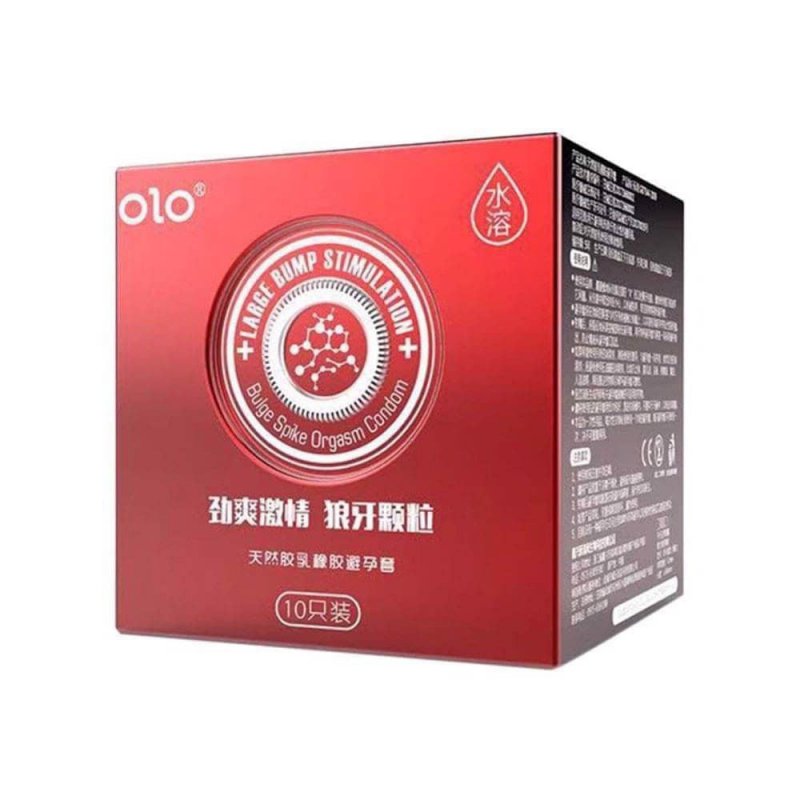 Bao cao su OLO 0.01 Large Bump siêu mỏng, nóng ấm vani, 10 cái
