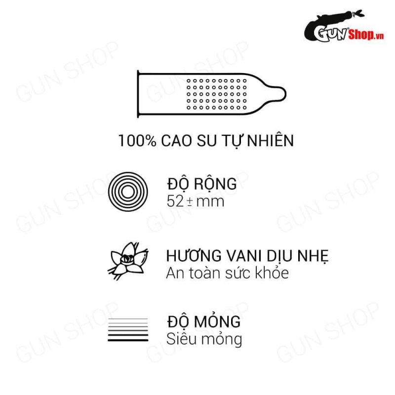 Bao cao su OLO 0.01 siêu mỏng, gai vani, hộp 10 cái giá tốt