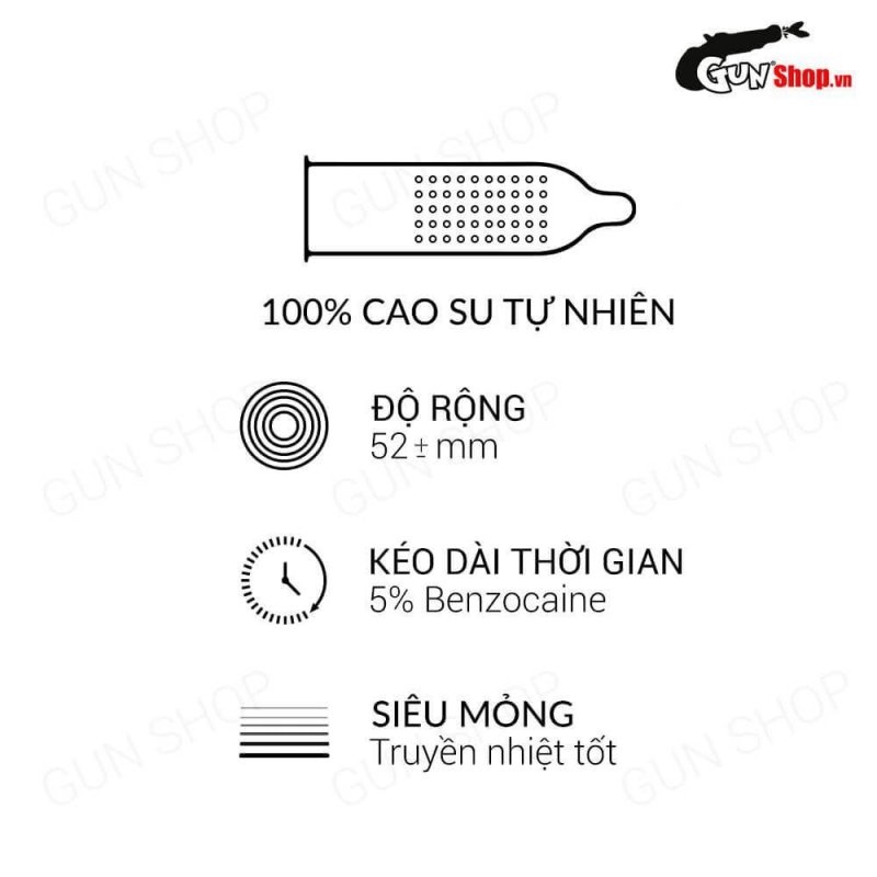 Bao cao su OLO siêu mỏng 0.01 gân gai kéo dài thời gian