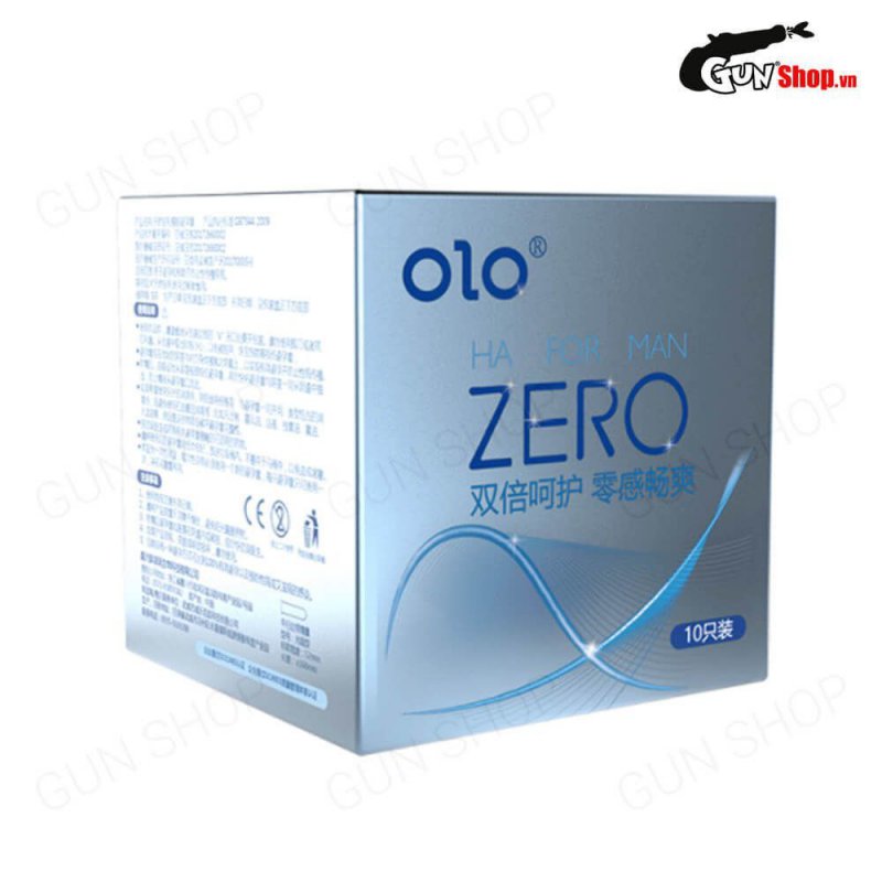 OLO 0.01 Zero Ha For Man - Bao cao su siêu mỏng nhiều gel, hộp 10 cái