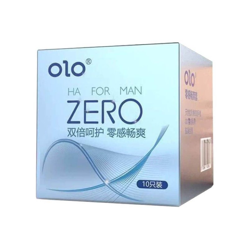 OLO 0.01 Zero Ha For Man - Bao cao su siêu mỏng nhiều gel, hộp 10 cái