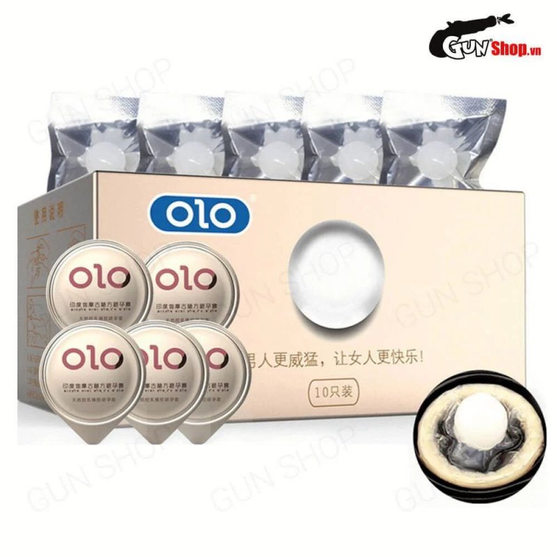 Bao cao su OLO 0.01 siêu mỏng có bi tăng kích thước 5 cái