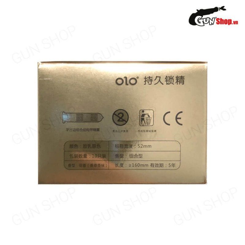 Bao cao su OLO siêu mỏng gân gai 0.01 kéo dài cực đỉnh 10 cái