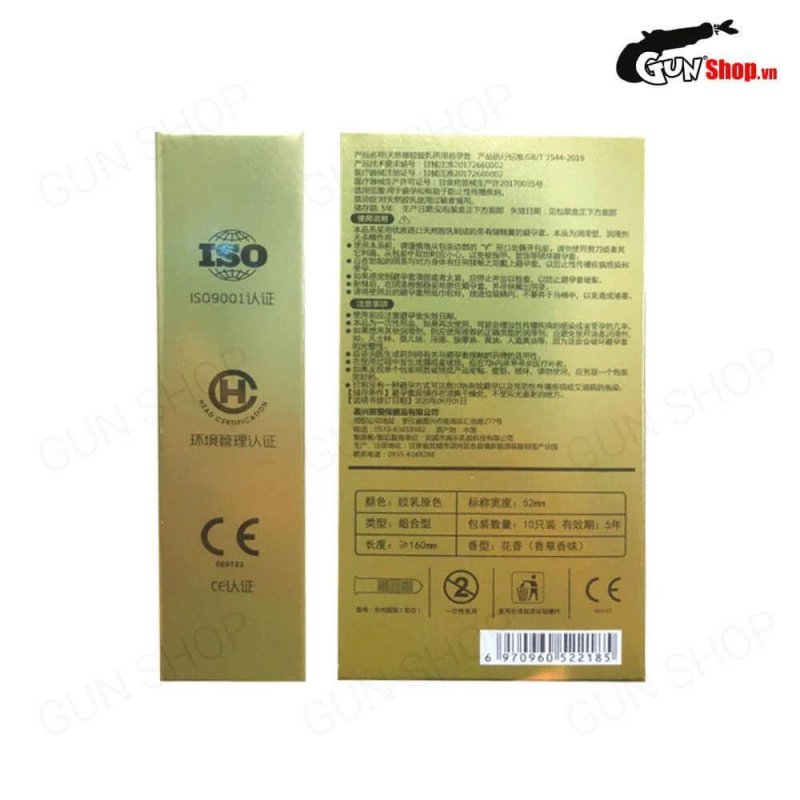 Bao cao su OLO 0.01 Gold siêu mỏng kéo dài thời gian an toàn 10 cái