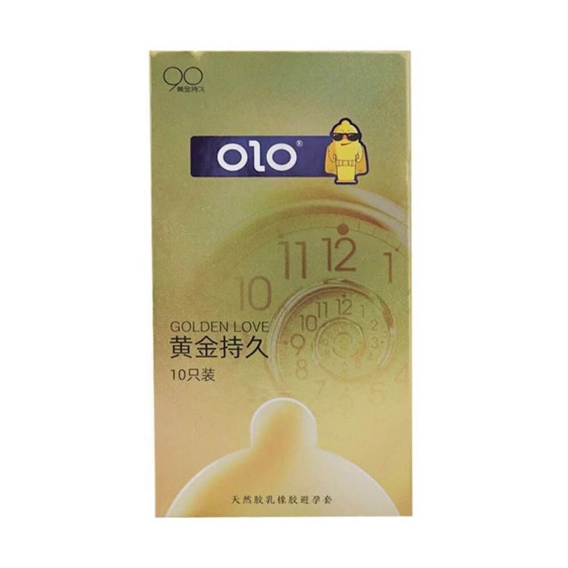 Bao cao su OLO 0.01 Gold siêu mỏng kéo dài thời gian an toàn 10 cái