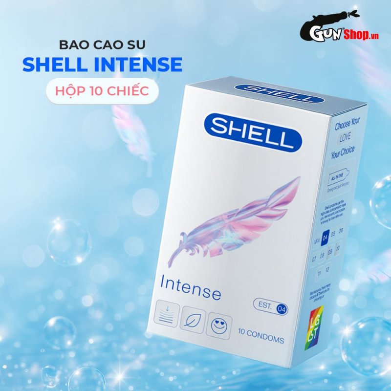 Bao cao su Shell Intense siêu mỏng 0.04mm - Hộp 10 cái giá tốt
