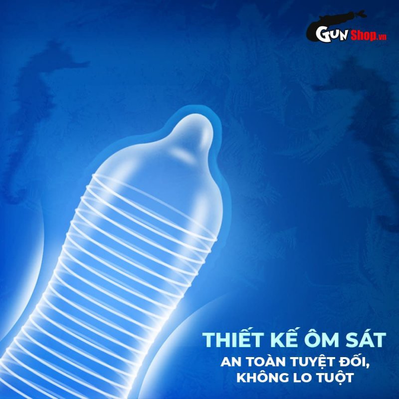 Bao cao su Shell Seahorse hộp 10 cái kéo dài thời gian hiệu quả