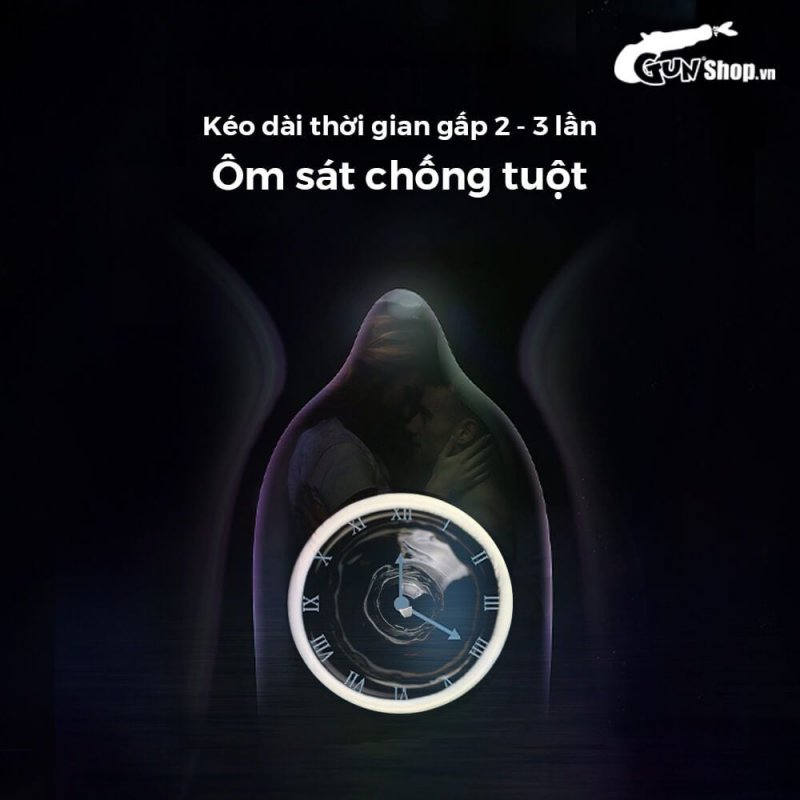 Bao cao su siêu mỏng Shell Invisible kéo dài thời gian an toàn 10 cái