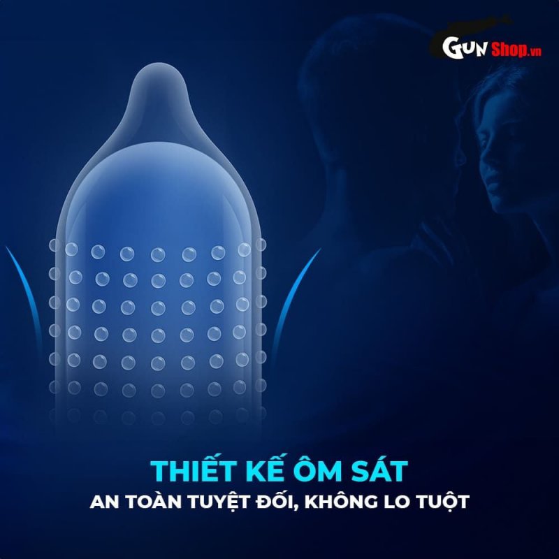 Bao cao su Shell Love Bead gân nổi tăng khoái cảm kéo dài 1.5cm hộp 5