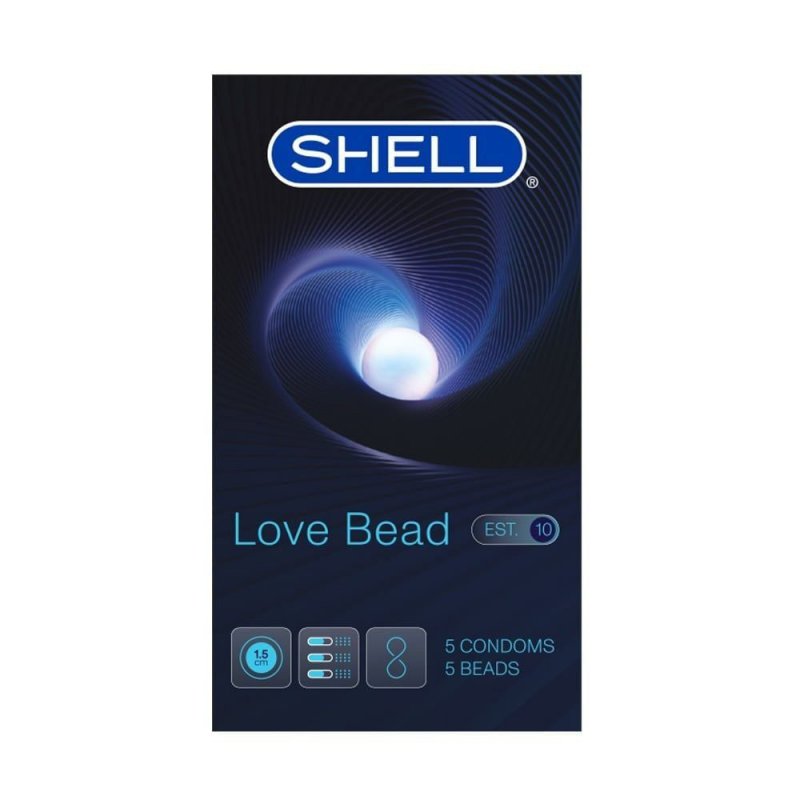 Bao cao su Shell Love Bead gân nổi tăng khoái cảm kéo dài 1.5cm hộp 5