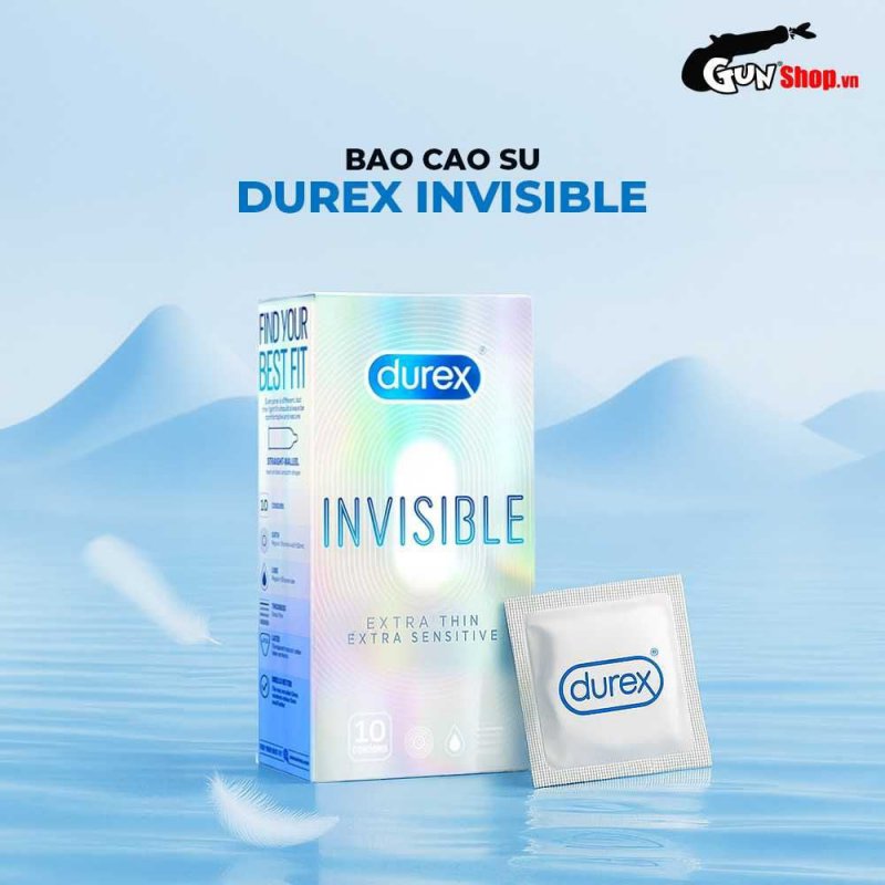 Bao cao su Durex Invisible siêu mỏng mềm mại an toàn giá tốt