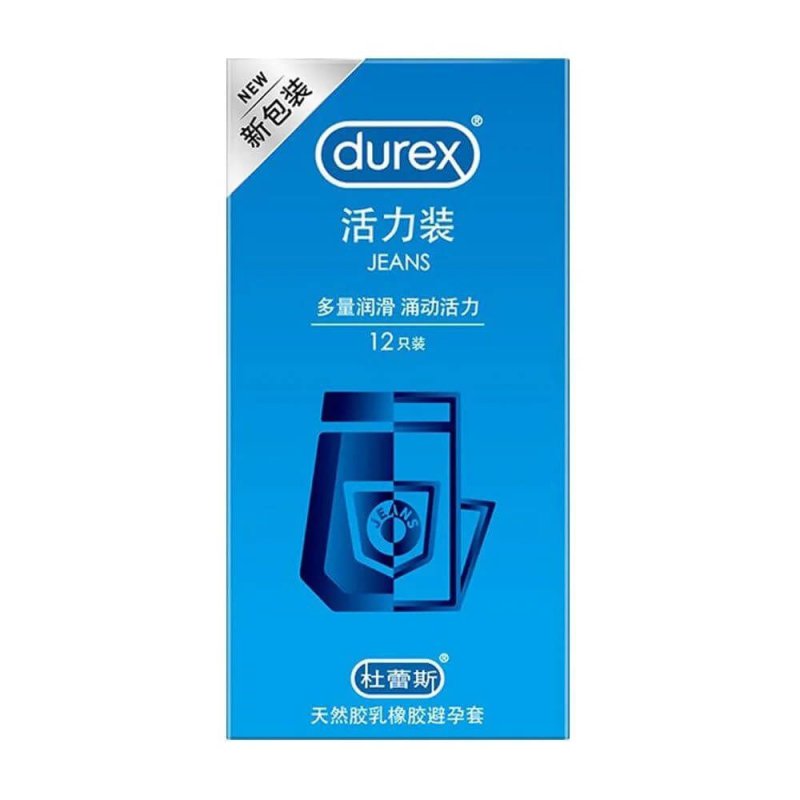 Bao cao su Durex Jeans mỏng siêu gel bôi trơn - Hộp 12 cái tiện lợi
