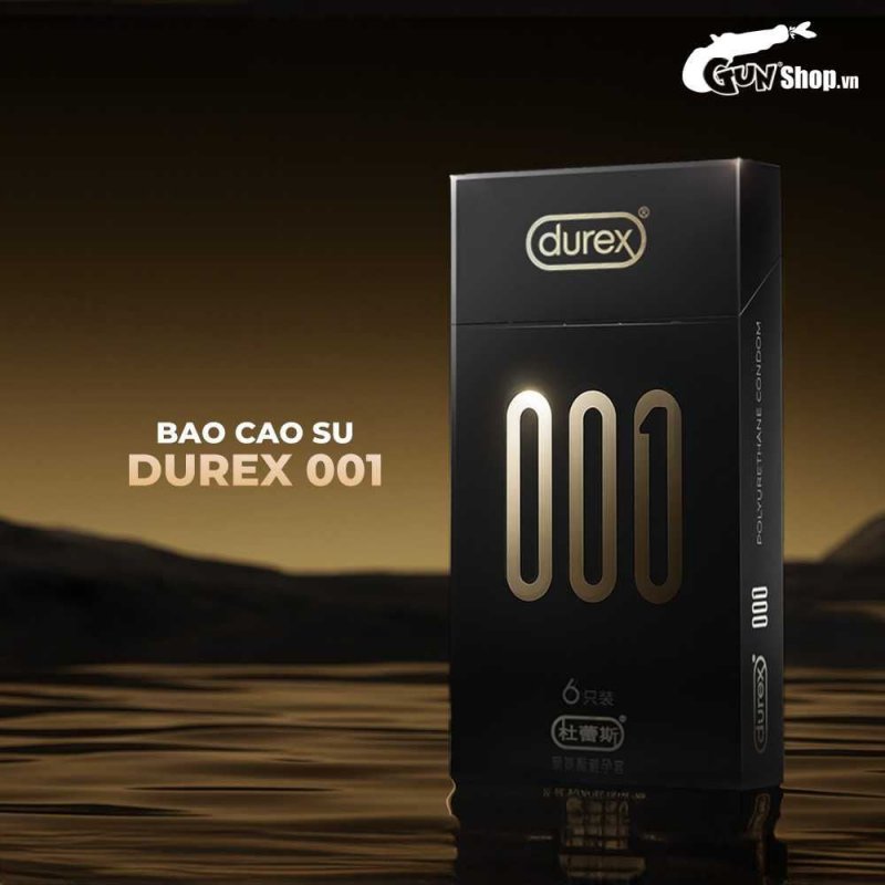 Bao cao su Durex 001 siêu mỏng 54mm an toàn thăng hoa hộp 6