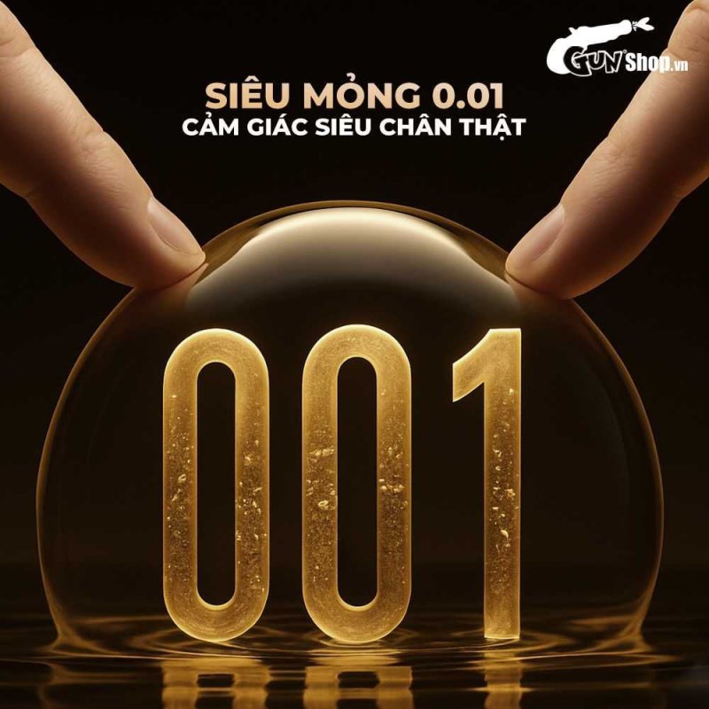 Bao cao su Durex 001 siêu mỏng 54mm an toàn thăng hoa hộp 6