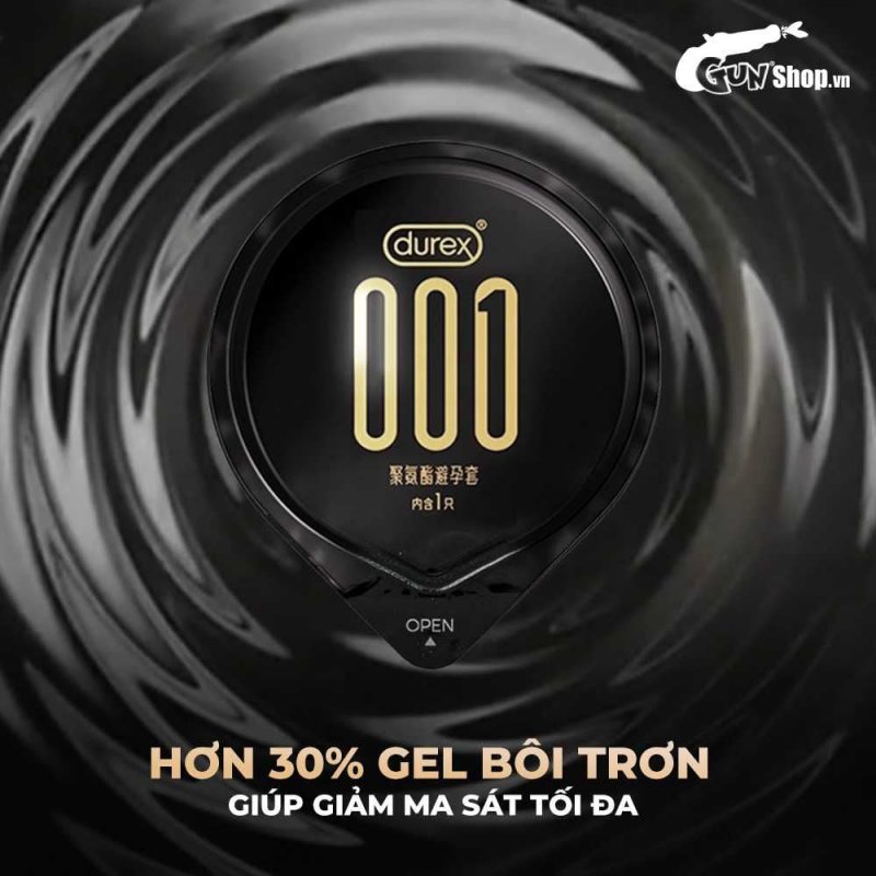Bao cao su Durex 001 siêu mỏng 54mm an toàn thăng hoa hộp 6