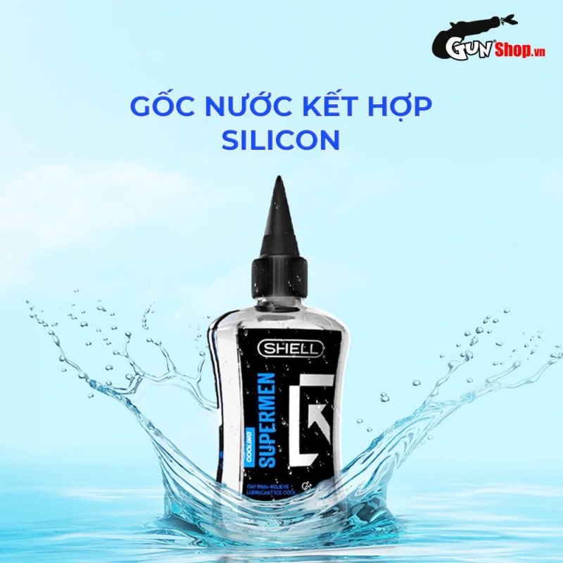 Gel bôi trơn hậu môn mát lạnh Shell Supermen Cooling 90ml, siêu mượt, tăng khoái cảm