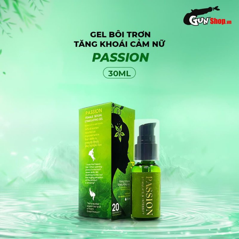 Gel bôi trơn nữ Passion 30ml tăng khoái cảm dịu nhẹ an toàn