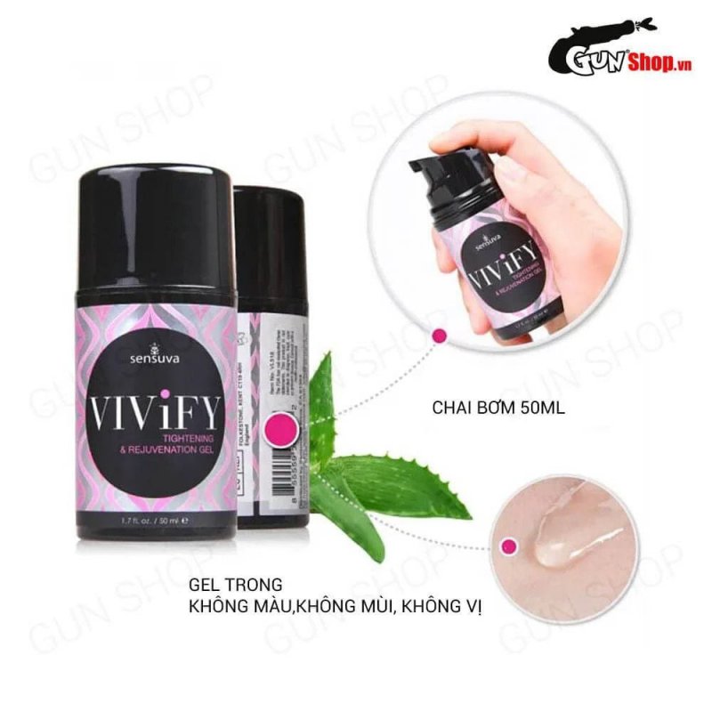 Gel se khít âm đạo Sensuva Vivify 50ml tăng khoái cảm nữ