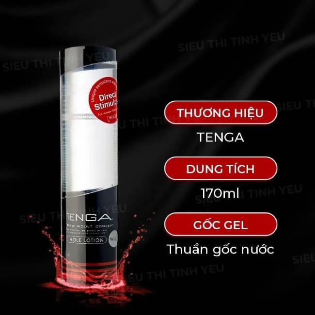 Gel bôi trơn gốc nước Tenga Direct Stimulus Wild 170ml dịu nhẹ an toàn
