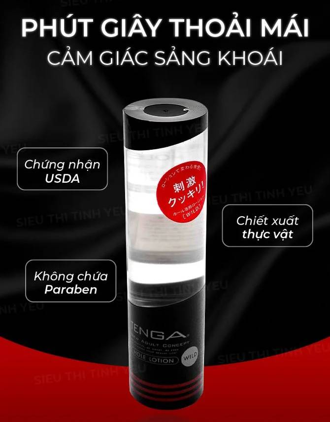 Gel bôi trơn gốc nước Tenga Direct Stimulus Wild 170ml dịu nhẹ an toàn