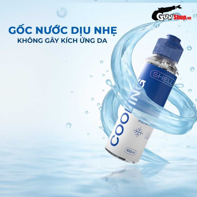 Gel bôi trơn mát lạnh Shell Cooling chai 100ml tăng khoái cảm