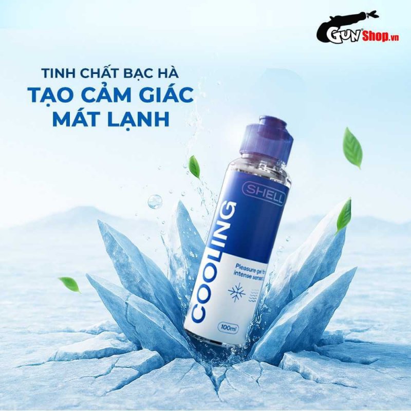 Gel bôi trơn mát lạnh Shell Cooling chai 100ml tăng khoái cảm