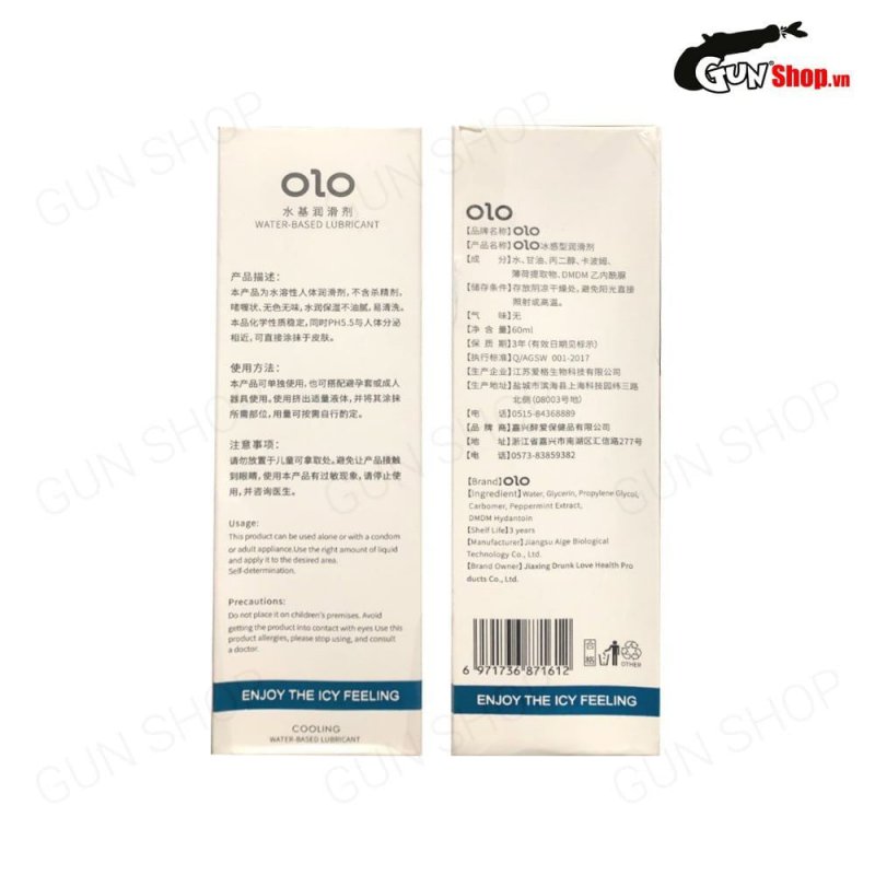 Gel bôi trơn OLO Cooling 60ml mát lạnh, tăng khoái cảm, an toàn