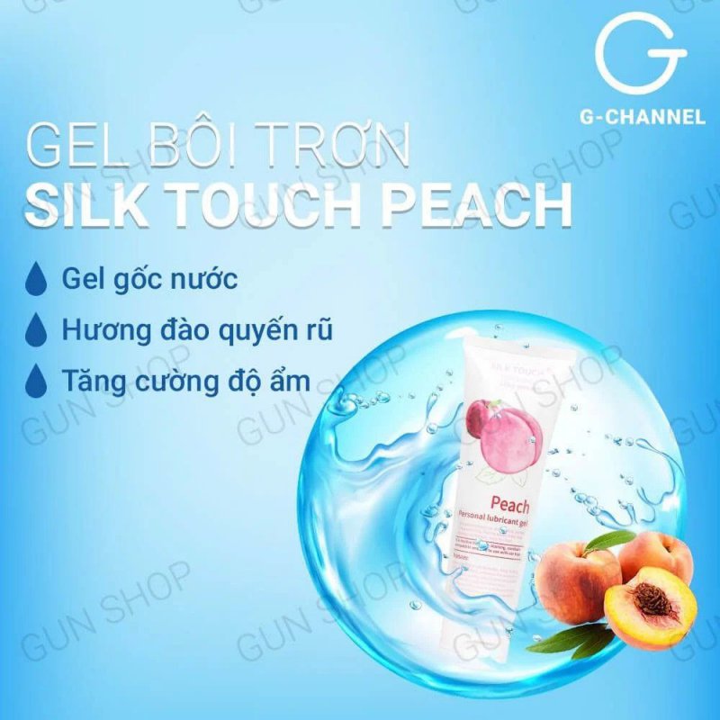 Gel bôi trơn hương đào Silk Touch 100ml cho đêm yêu mê say