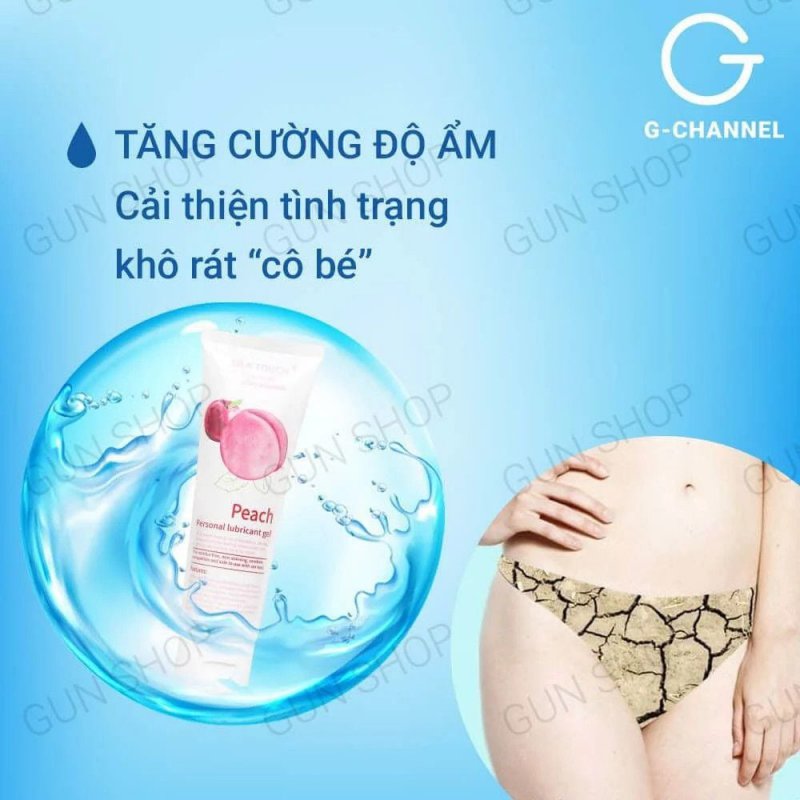 Gel bôi trơn hương đào Silk Touch 100ml cho đêm yêu mê say