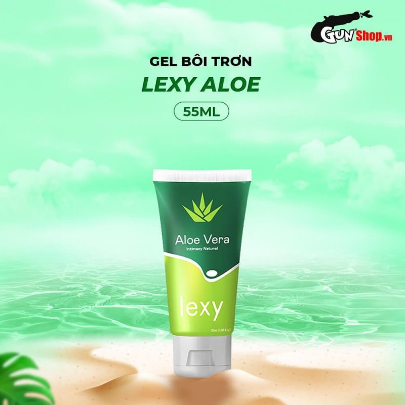 Gel bôi trơn lô hội Lexy Aloe 55ml an toàn mềm mượt tăng khoái cảm